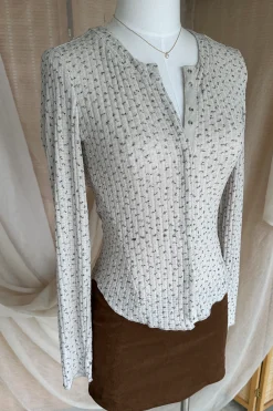 Ditsy Floral Long Sleeve Top