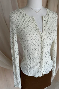 Ditsy Floral Long Sleeve Top
