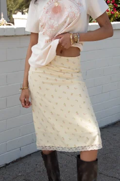 Ditsy Floral Midi Skirt