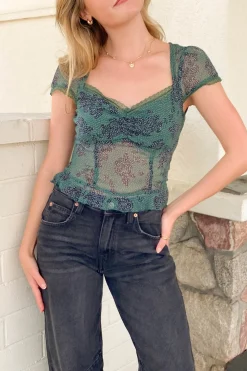 Dotted Floral Top