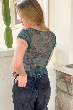 Dotted Floral Top