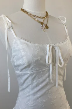 Embroidered Cami Mini Dress