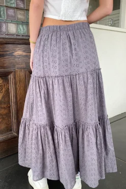 Eyelet Maxi Skirt