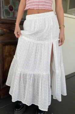 Eyelet Maxi Skirt