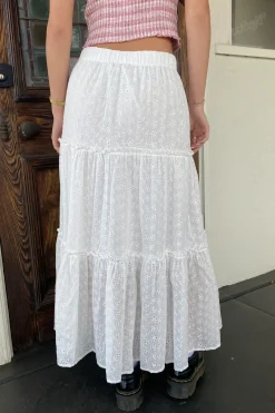 Eyelet Maxi Skirt