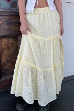 Eyelet Maxi Skirt