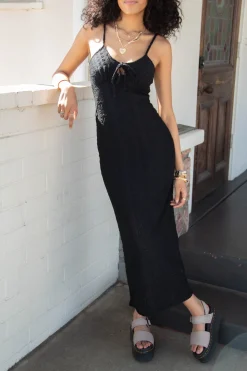 Eyelet Stretch Lace Maxi Dress