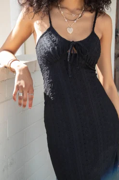 Eyelet Stretch Lace Maxi Dress