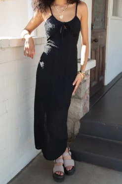 Eyelet Stretch Lace Maxi Dress