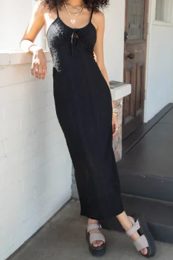 Eyelet Stretch Lace Maxi Dress