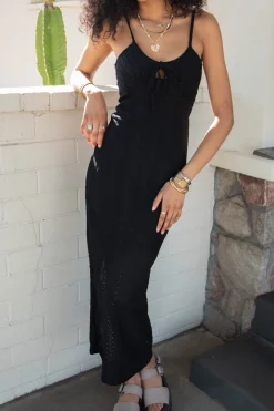 Eyelet Stretch Lace Maxi Dress