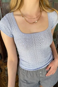 Eyelet Stretch Lace Top