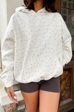 Floral & Bow Print Hoodie
