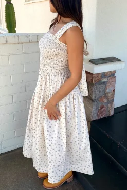 Floral Bow Back Midi Dress