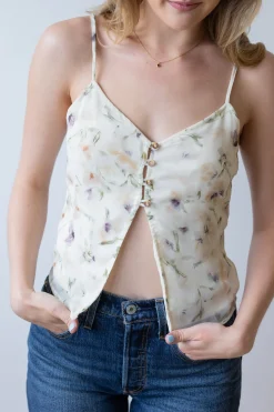 Floral Button Top