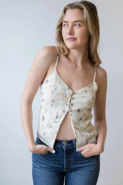 Floral Button Top