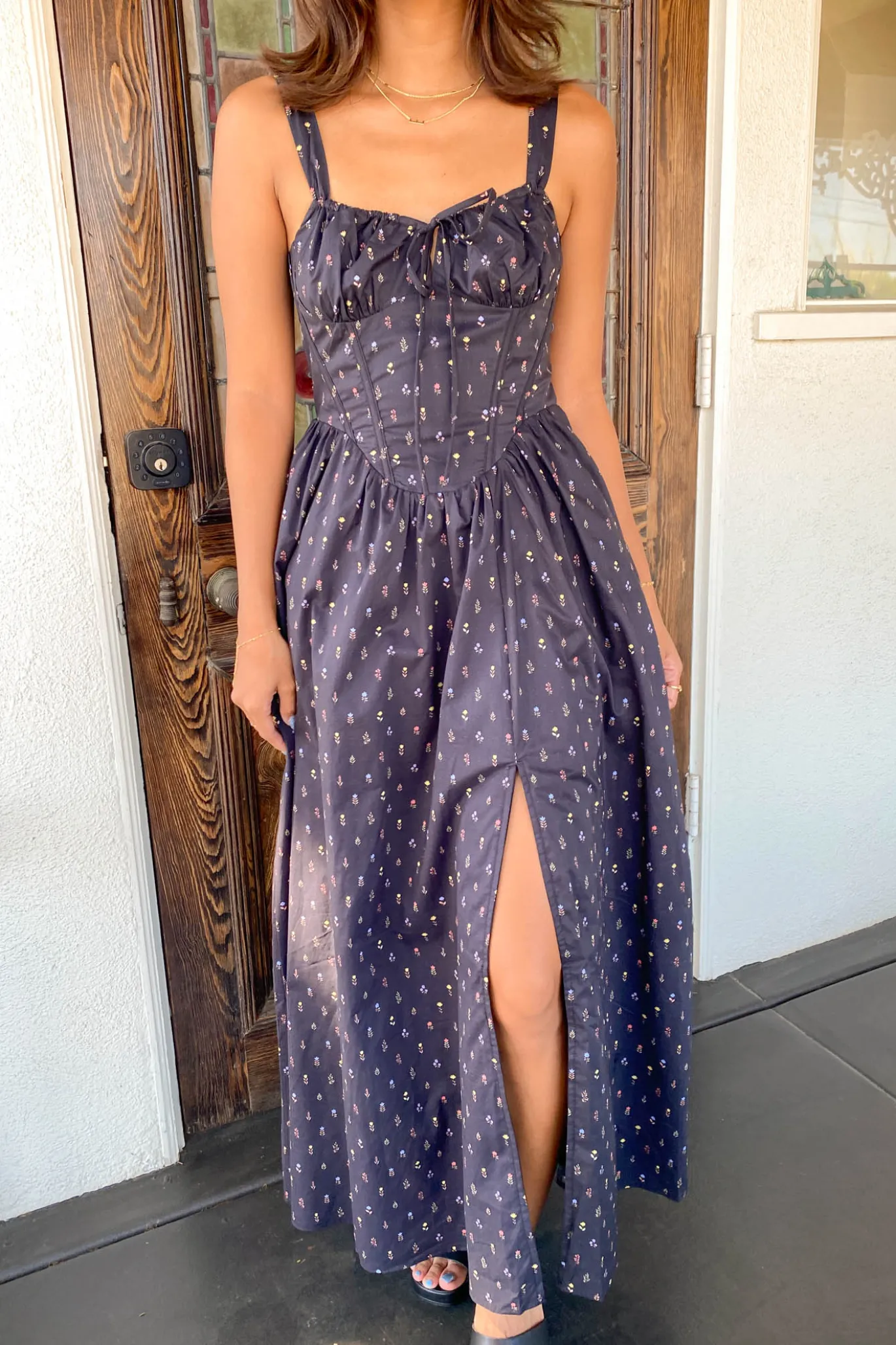 Floral Corset Maxi Dress