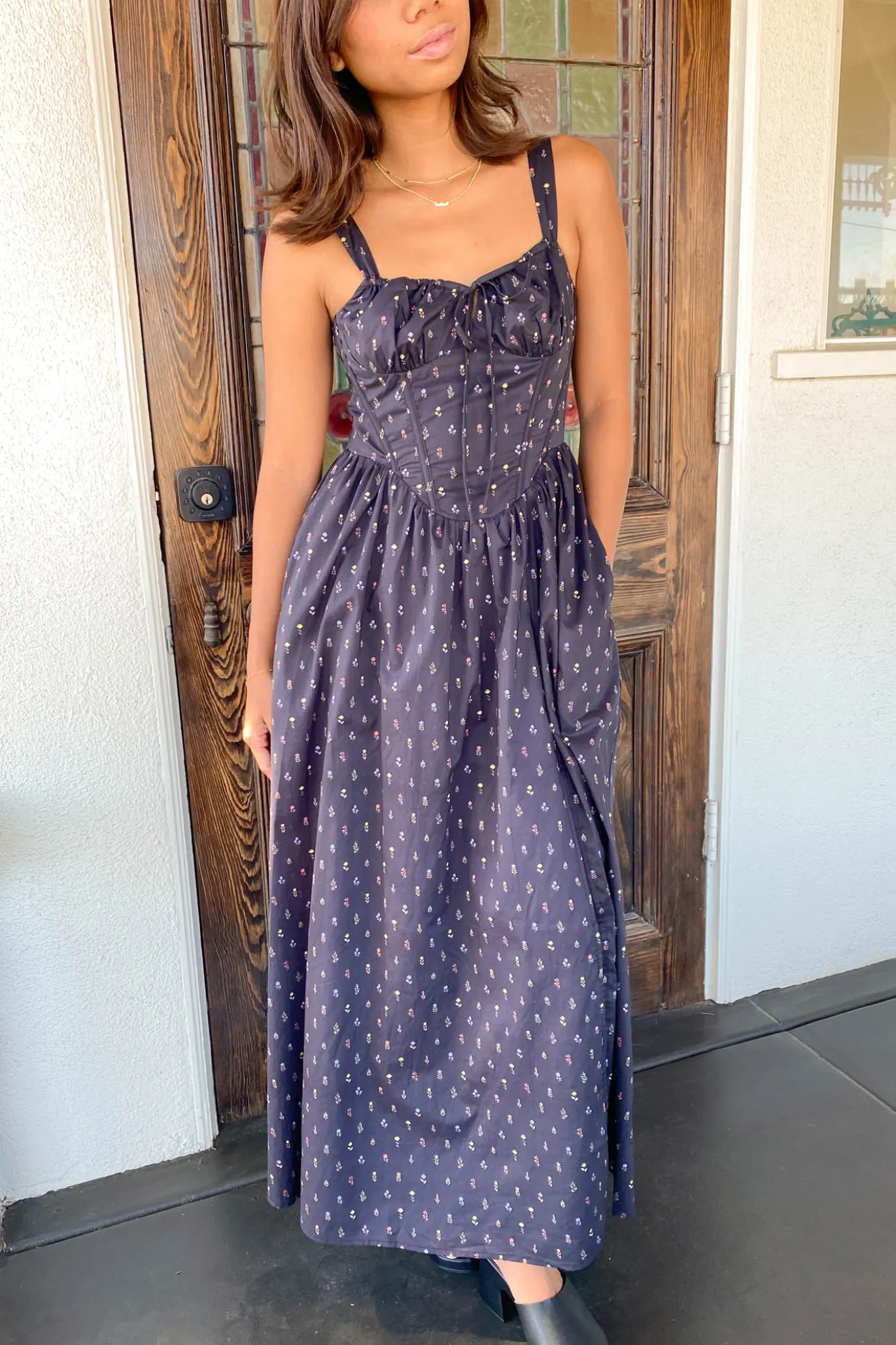 Floral Corset Maxi Dress