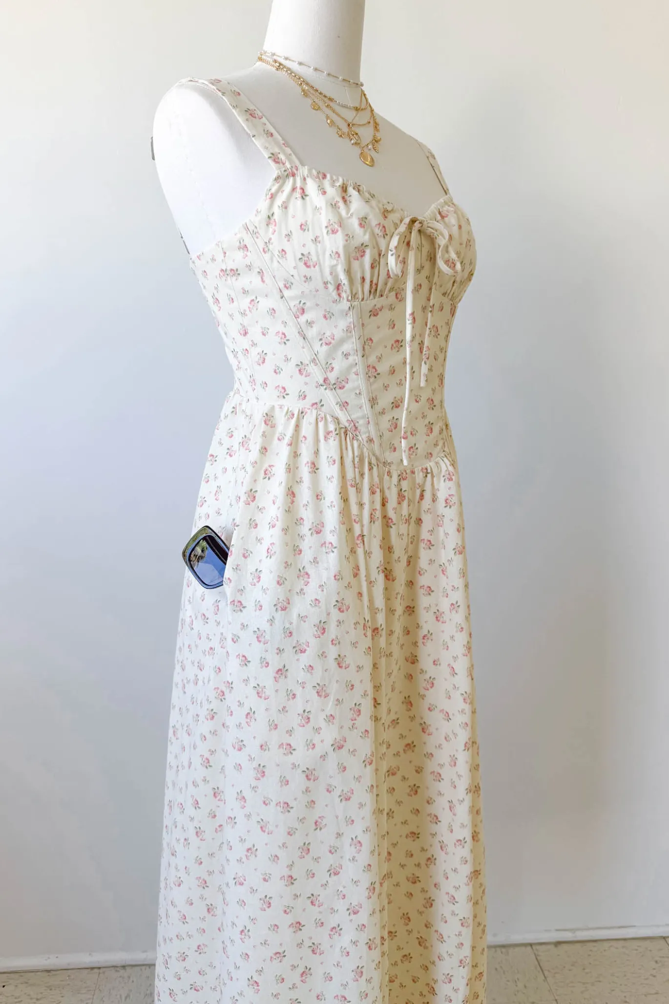 Floral Corset Maxi Dress