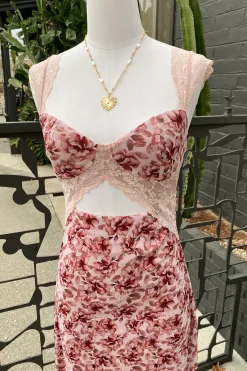 Floral Cutout Midi Dress