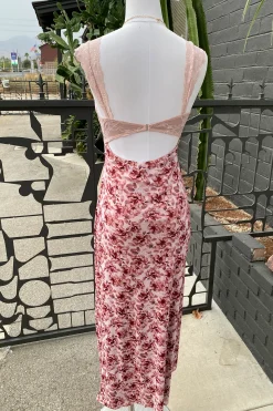 Floral Cutout Midi Dress