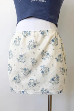 Floral Lace Mini Skirt