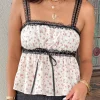 Floral Lacey Babydoll Top