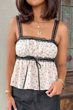 Floral Lacey Babydoll Top