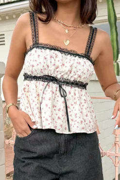 Floral Lacey Babydoll Top