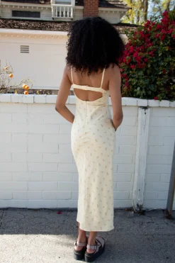 Floral Open Back Maxi Dress