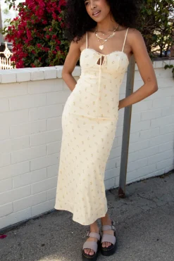 Floral Open Back Maxi Dress