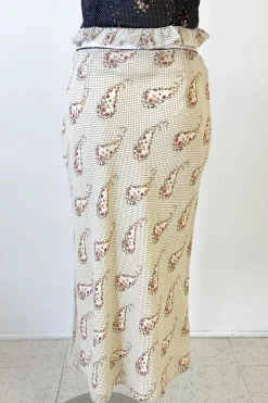 Floral Paisley Midi Skirt