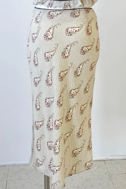 Floral Paisley Midi Skirt