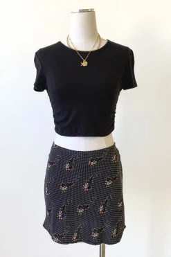 Floral Paisley Mini Skirt
