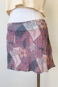 Floral Patchwork Mini Skirt