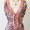 Floral Patchwork Sleeveless Top