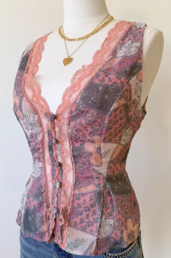 Floral Patchwork Sleeveless Top
