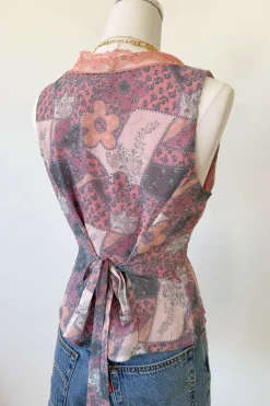 Floral Patchwork Sleeveless Top