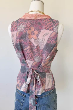 Floral Patchwork Sleeveless Top