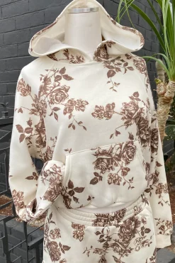 Floral Print Hoodie