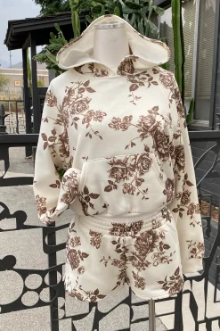 Floral Print Hoodie