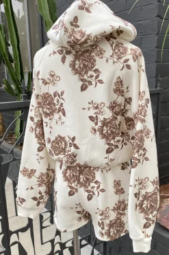 Floral Print Hoodie