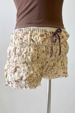 Floral Ruched Bloomer Shorts