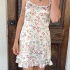 Floral Satin Mini Dress