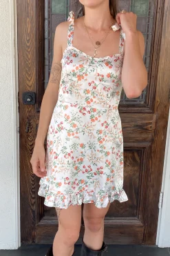 Floral Satin Mini Dress