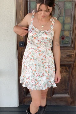 Floral Satin Mini Dress
