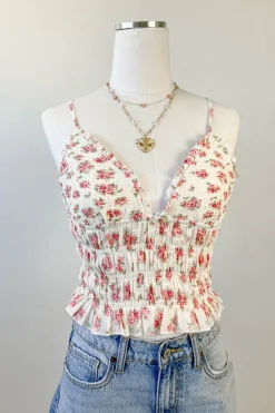 Floral Smocked Cami Top