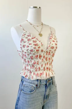 Floral Smocked Cami Top