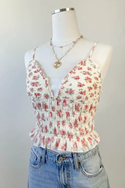 Floral Smocked Cami Top