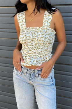 Floral Smocked Cami Top